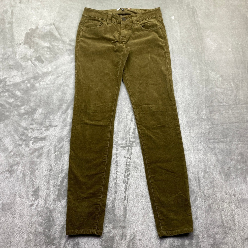 Cabi Jeans‎ Womens 2 Skinny Corduroy Pants Olive Green Mid Rise Stretch Fits 28"